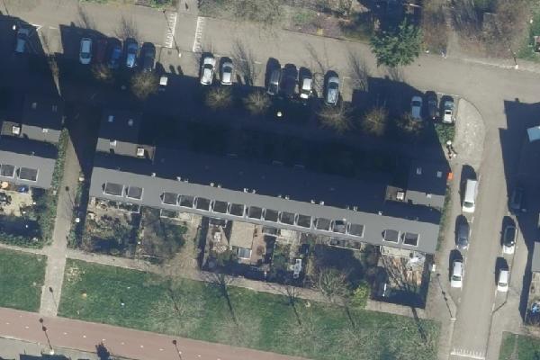 Luchtfoto van Wethouder Serrurierstraat 42