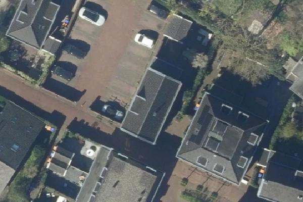 Luchtfoto van Johannes Sandersonhof 1